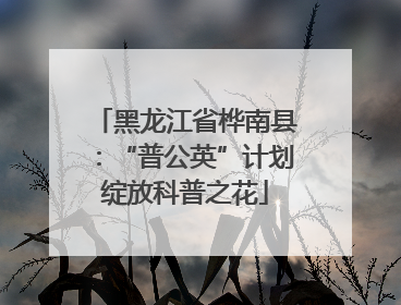 黑龙江省桦南县：“普公英”计划绽放科普之花