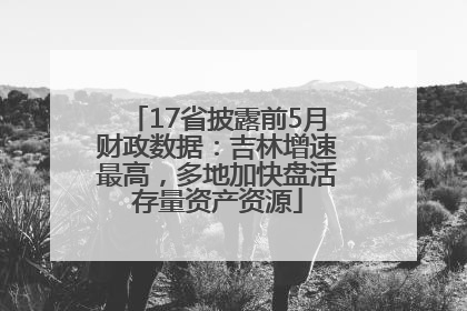 17省披露前5月财政数据：吉林增速最高，多地加快盘活存量资产资源