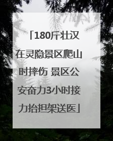 180斤壮汉在灵隐景区爬山时摔伤 景区公安奋力3小时接力抬担架送医