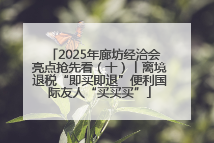 2025年廊坊经洽会亮点抢先看（十）丨离境退税“即买即退”便利国际友人“买买买”