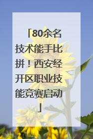 80余名技术能手比拼！西安经开区职业技能竞赛启动