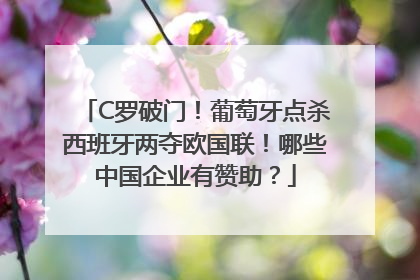 C罗破门！葡萄牙点杀西班牙两夺欧国联！哪些中国企业有赞助？